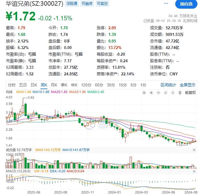 华谊兄弟股票最新动态，市场波动下的未来展望