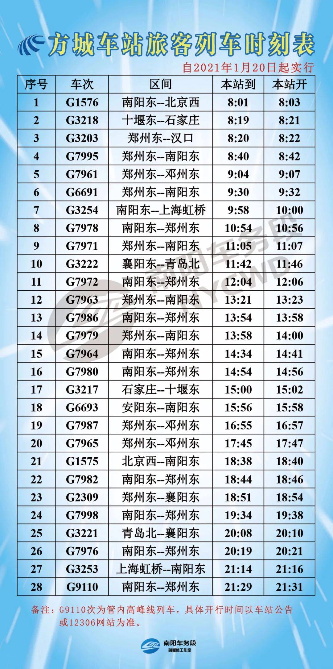 Z92次列车最新时刻表